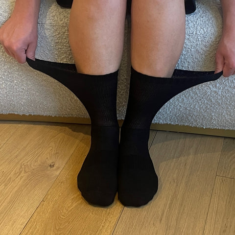 Black Non-Binding Diabetic Socks