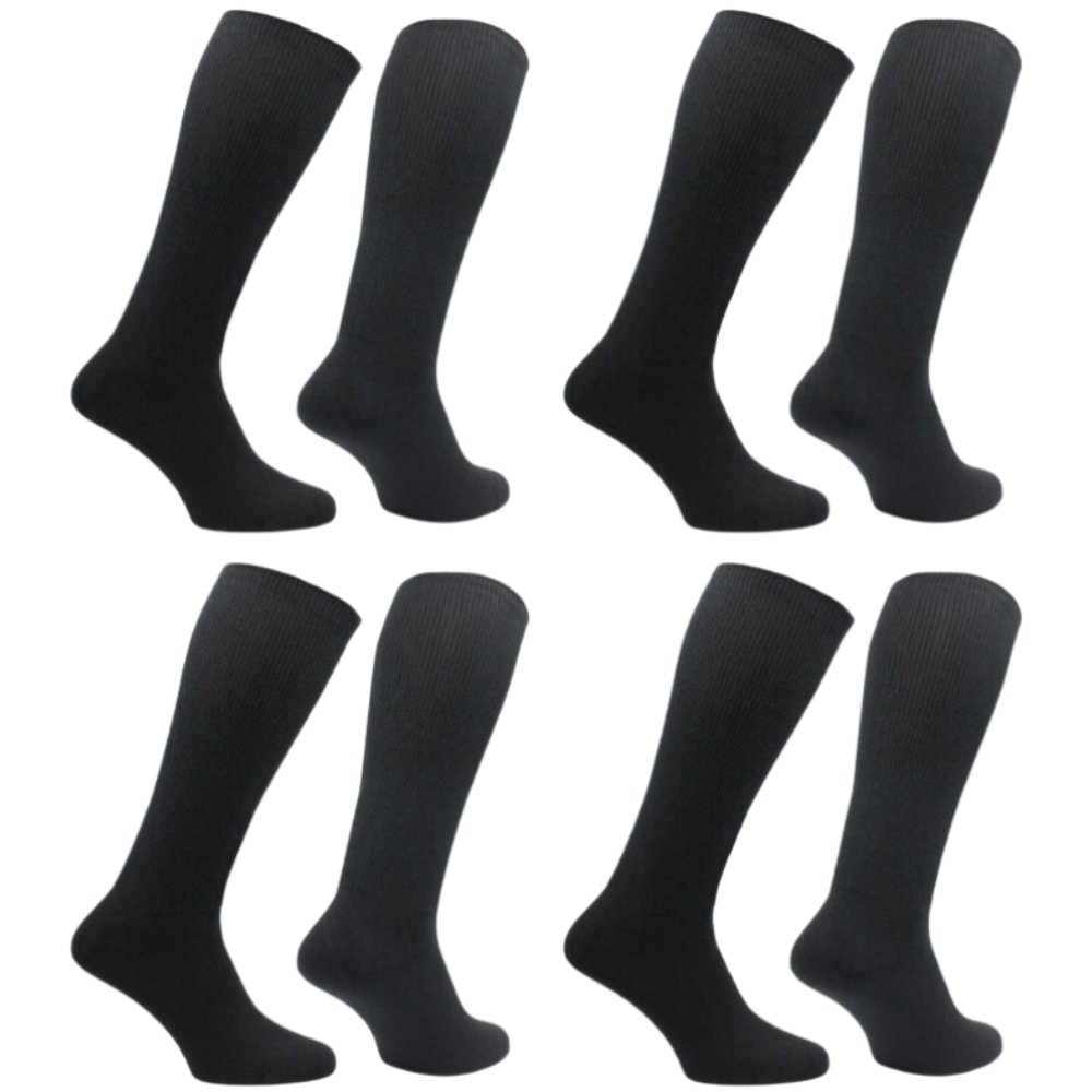 Black Non-Binding Diabetic Socks 4-Pack